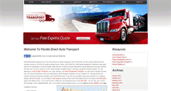 Desktop Screenshot of floridadirectautotransport.com